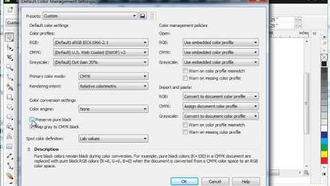 Color Managment in CorelDRAW X5 and X6 for Laser Engravers