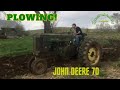 John Deere 70 With Mounted 3 Bottom Plow