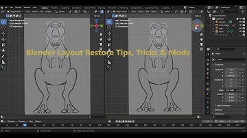 Blender Layout, Viewport Restore Tip