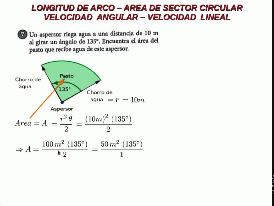 Longitudud De Arco Area del sector Circular 5 - YouTube