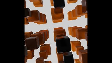 Cubes animated via geometry nodes