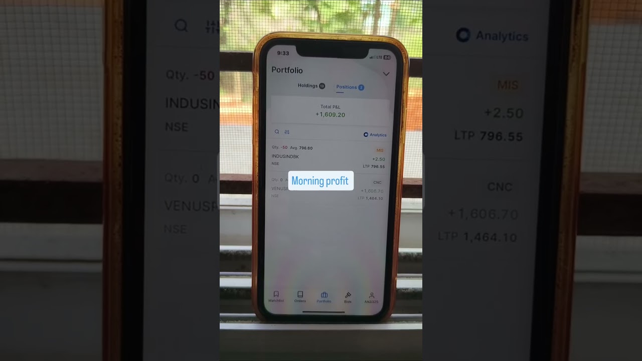 intraday Trading book profit..