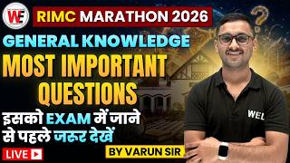 Most Important General Knowledge Questions | RIMC MARATHON 2026 | Sainik School & RMS