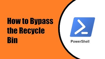 Use PowerShell to Delete a File or Folder. Bypass the Recycle Bin.