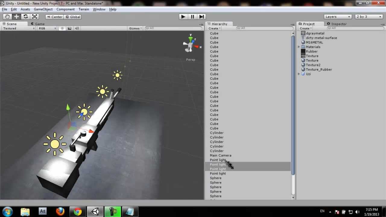 Modeling in Unity  3d  M16 Time Lapse HD HQ Episode 