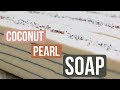 Coconut Pearl Soap w/ Activated Charcoal Lines | Royalty Soaps