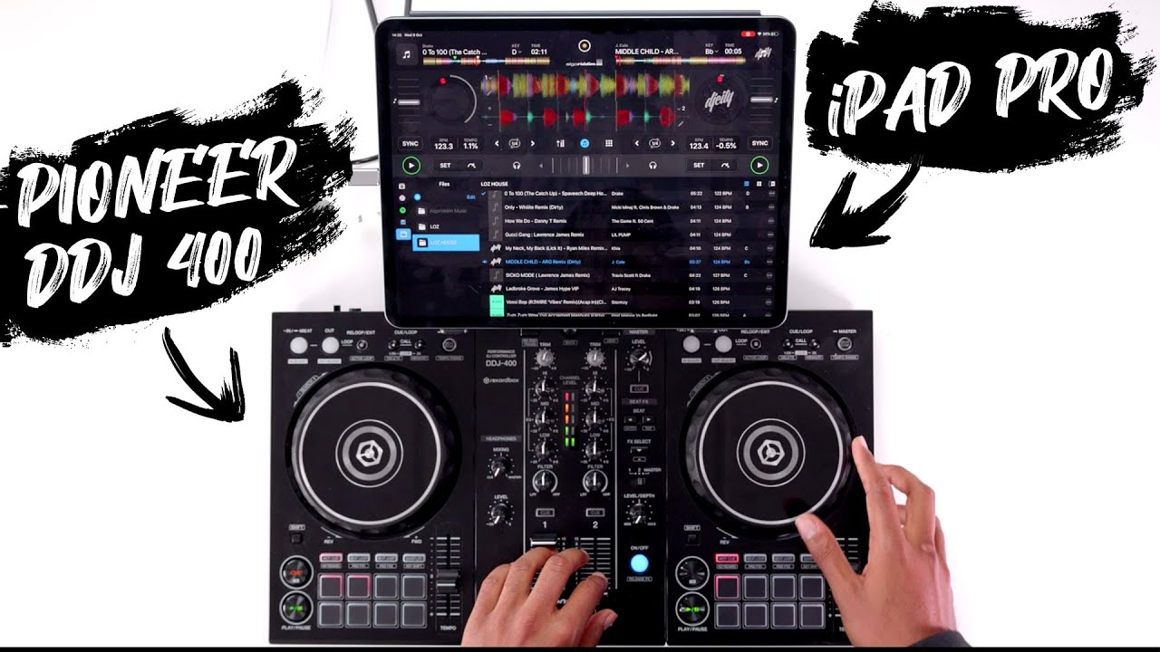overdrive følgeslutning Kan ikke iPad DJ Mix - Pioneer DDJ 400 & Algoriddim DJay - YouTube
