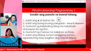 Filipino 2  - Wednesday Q1 Week 5 Pagsunod sa Panuto