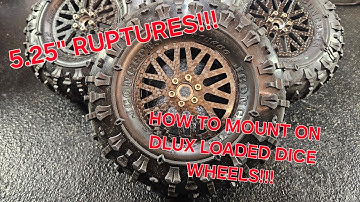 How to mount 5.25" JConcepts Ruptures on Dlux Loaded Dice wheels!!!...take 2.