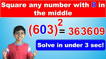 How to square any number with 0 in the middle in less than 3 seconds! | Easy and fast math trick