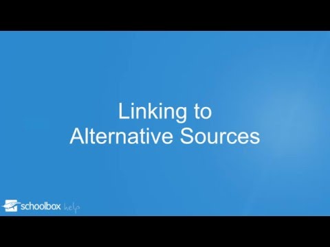 Linking to Alternative Sources in Schoolbox - LMS Tools