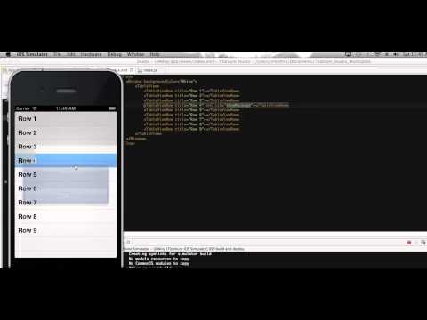 Onclick Event of TableView with Alloy-Titanium Video