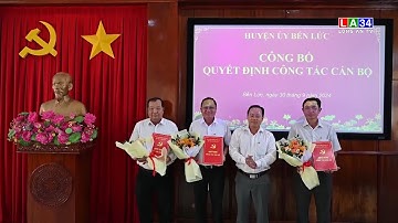 Huyện ủy Bến Lức công bố quyết định công tác cán bộ | LONG AN TV