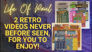 Old School scratch cards. 2 retro videos so that you can relive the old days.