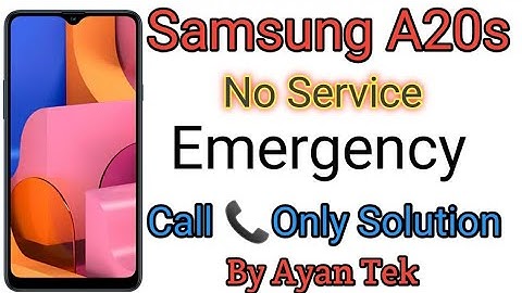 Samsung A20s Network Problem Solution |No Service |Emergency Call Only |Network problem Full Details