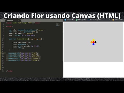 Canvas HTML Fazendo uma Flor