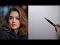 How to Draw a Realistic Female Portrait for beginners | Portrait Drawing Tutorial