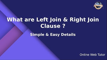 Left Join in MySQL | Right Join in MySQL | Simple & Easy detailed concept | MySQL Left & Right Join