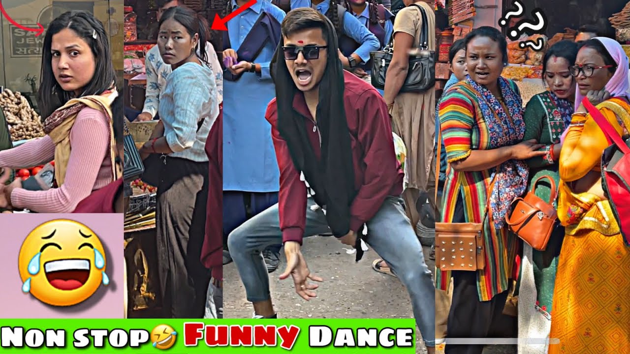 Non stop🤣 Funny Dance in Public❤️||Cute girls Epic reactions😁||Prank On Public 😱 