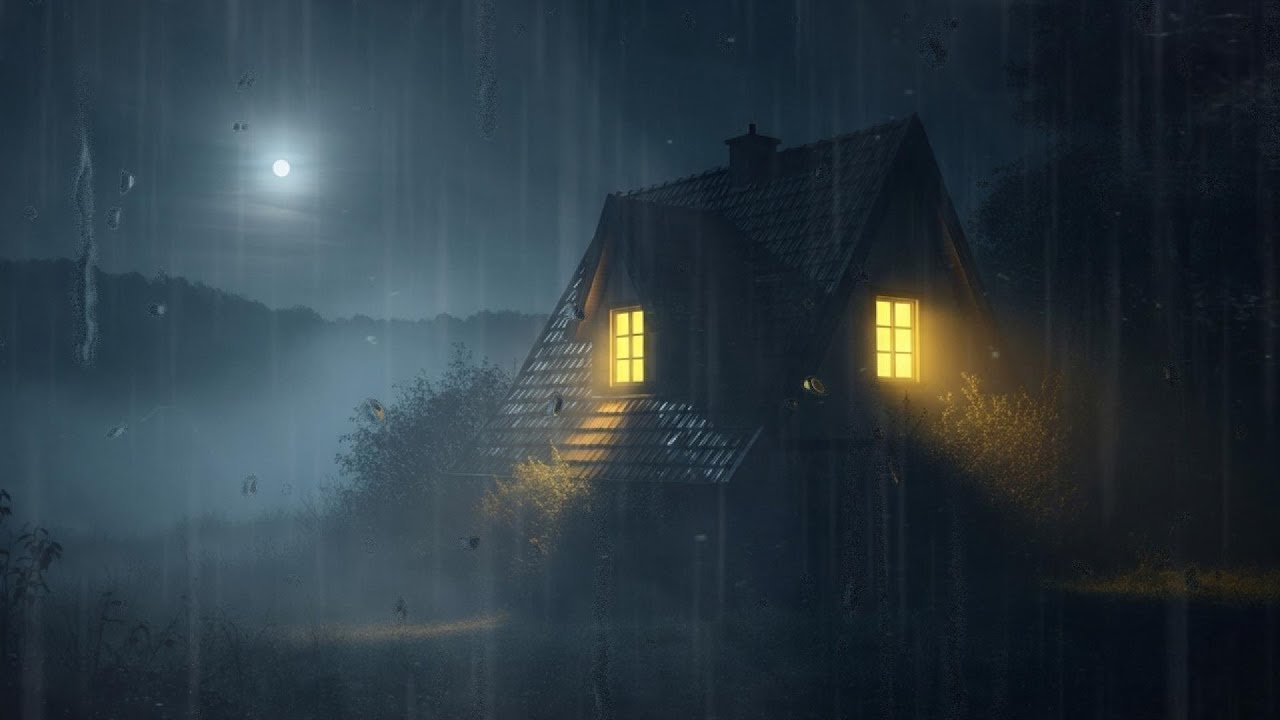 Deep Sleep Rain | Rainy Night in Cozy Wooden Cabin for Relaxation 🌧️🏡 ...