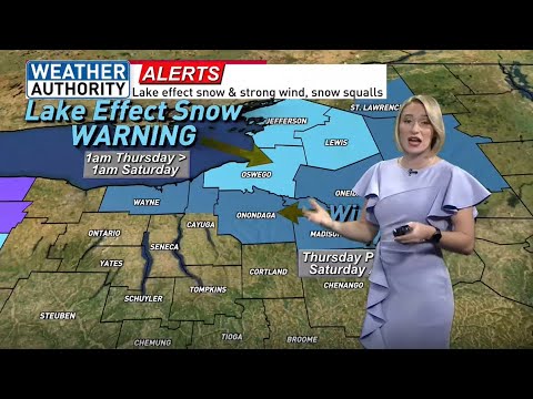 Heavy lake effect snow & strong wind! - YouTube