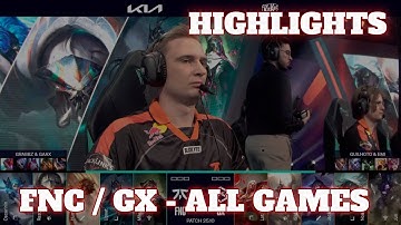 FNC vs GX - All Games (Bo5) Highlights | Round 1 LEC Spring 2025 Playoffs | Fnatic vs GIANTX