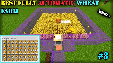 ||Easy way to make fully automatic wheat farm || Minecraft tutorial part -3 ||