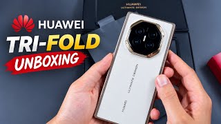 Huawei Tri-Fold ASMR Unboxing 🎧 Tapping, Crinkling & Unfolding Sounds
