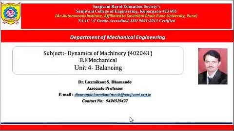 4.4 Primary and secondary balancing of reciprocating masses