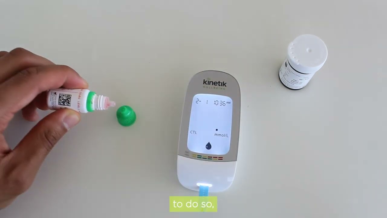 Glucose - Control solution test - Kinetik Wellbeing - YouTube