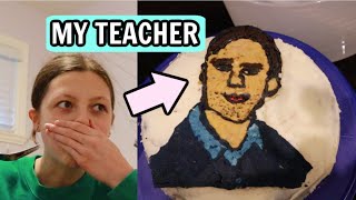 Baking my Teacher a Cake with his Face On It | Bethany G