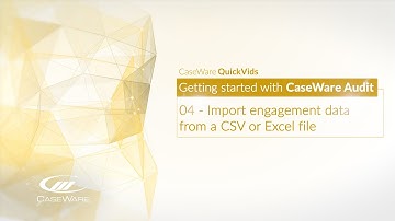 Getting started with Audit - 04 Import data from a CSV or an Excel file