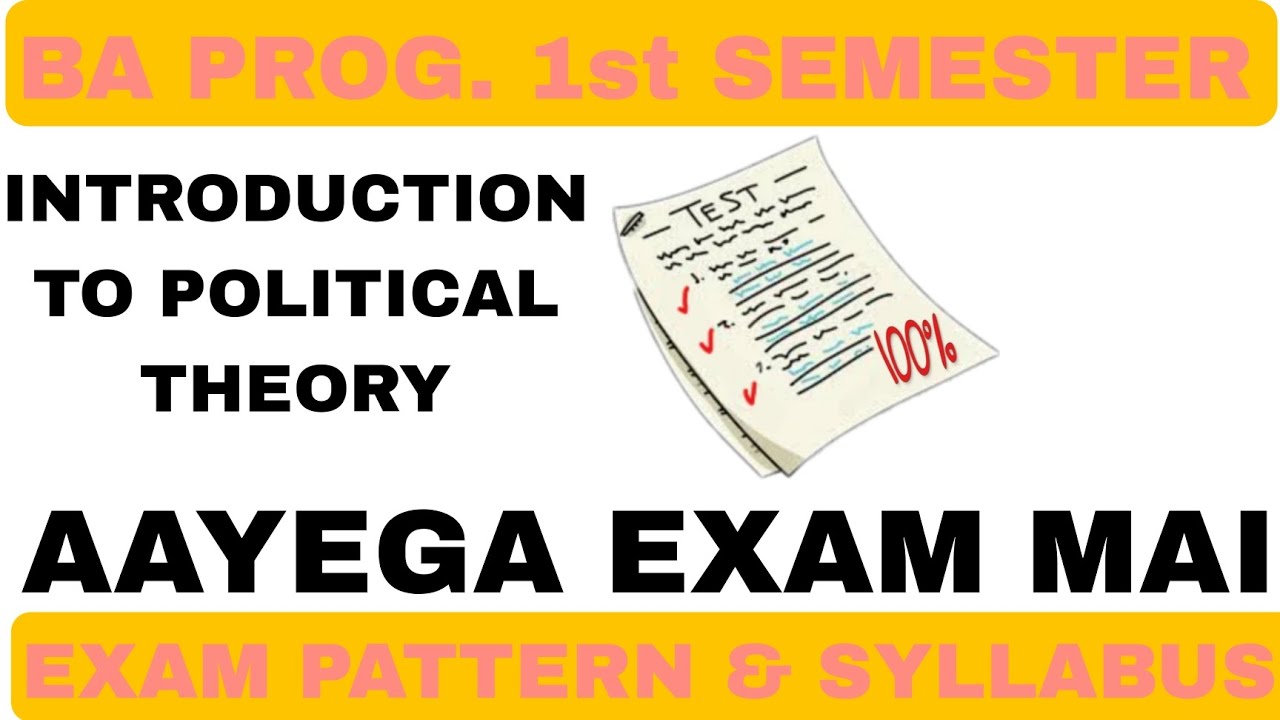 BA PROG-NEP INTRODUCTION TO POLITICAL THEORY 1ST SEMESTER SYLLABUS AND ...
