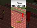 【衝撃】100mを8秒75で走った18歳