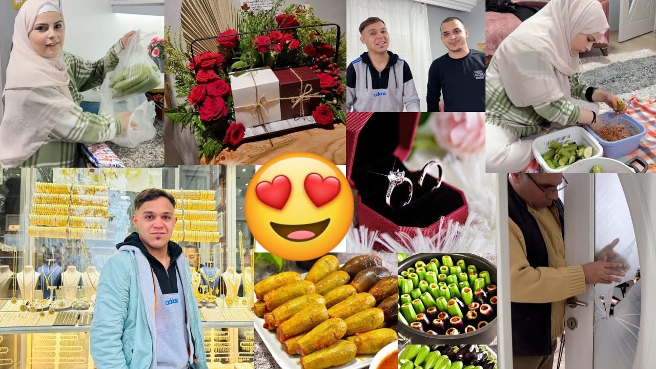 ‏مصطفى اشترى هدية لحبيبته 🎁//‏انكسر بلور الباب المطبخ//تولين طبخت محاشي😋