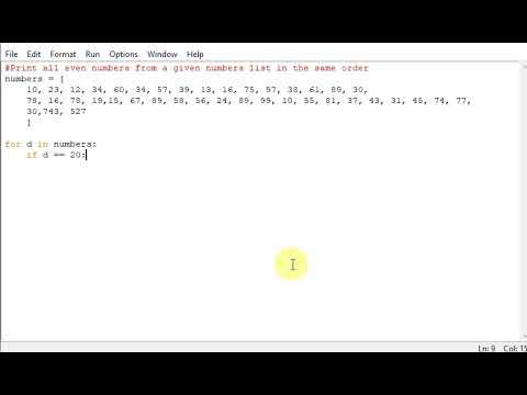 Print all even numbers from a given numbers list in the same order ...