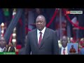 Uhuru brings Kenyans into laughter as He sings Kenya&#39;s national Anthem for the last time