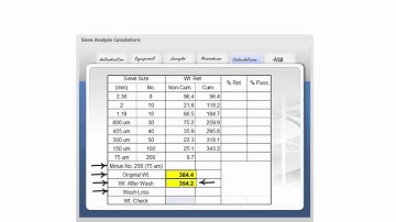 Gradation/Sieve Analysis Calculations