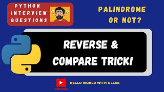Don’t Miss These 2 Smart Methods to Check Palindromes in Python!! News