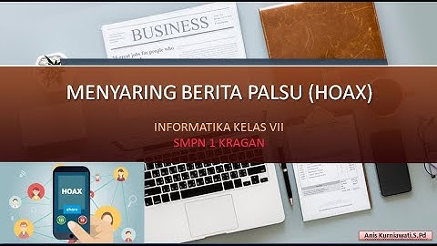MENYARING BERITA PALSU (HOAX)
