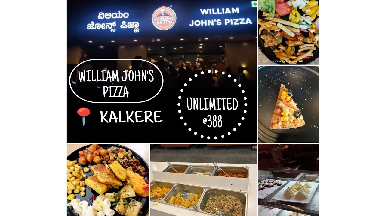 William John's Pizza in Kalkere |Pure veg unlimited in kalkare | American food Menu