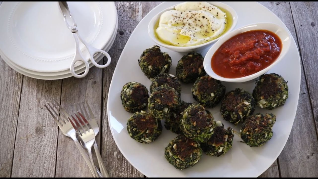 How to Make Herbed Spinach and Kale Balls Appetizer Recipes YouTube