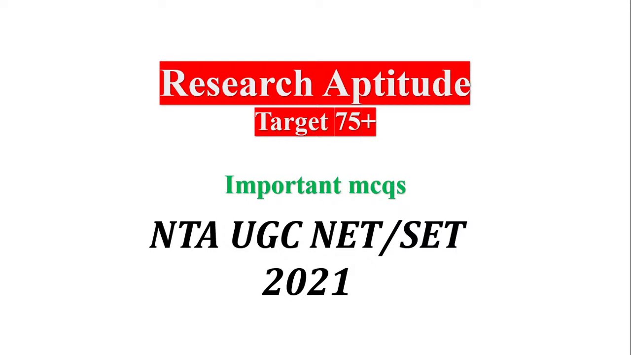 Research Aptitude mcqs | Target 75+ in UGC NTA NET paper 1 2021