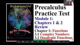 PreCalc Module 1 Chapter 1 Functions