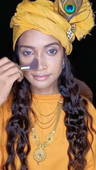 SRI KRISHNA INSPIRED MAKEUP TUTORIAL ❤️ #krishnajanmashtami