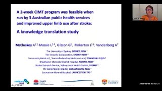 Implementing Upper Limb CIMT in Australia - Part 1: StrokeEd Lecture