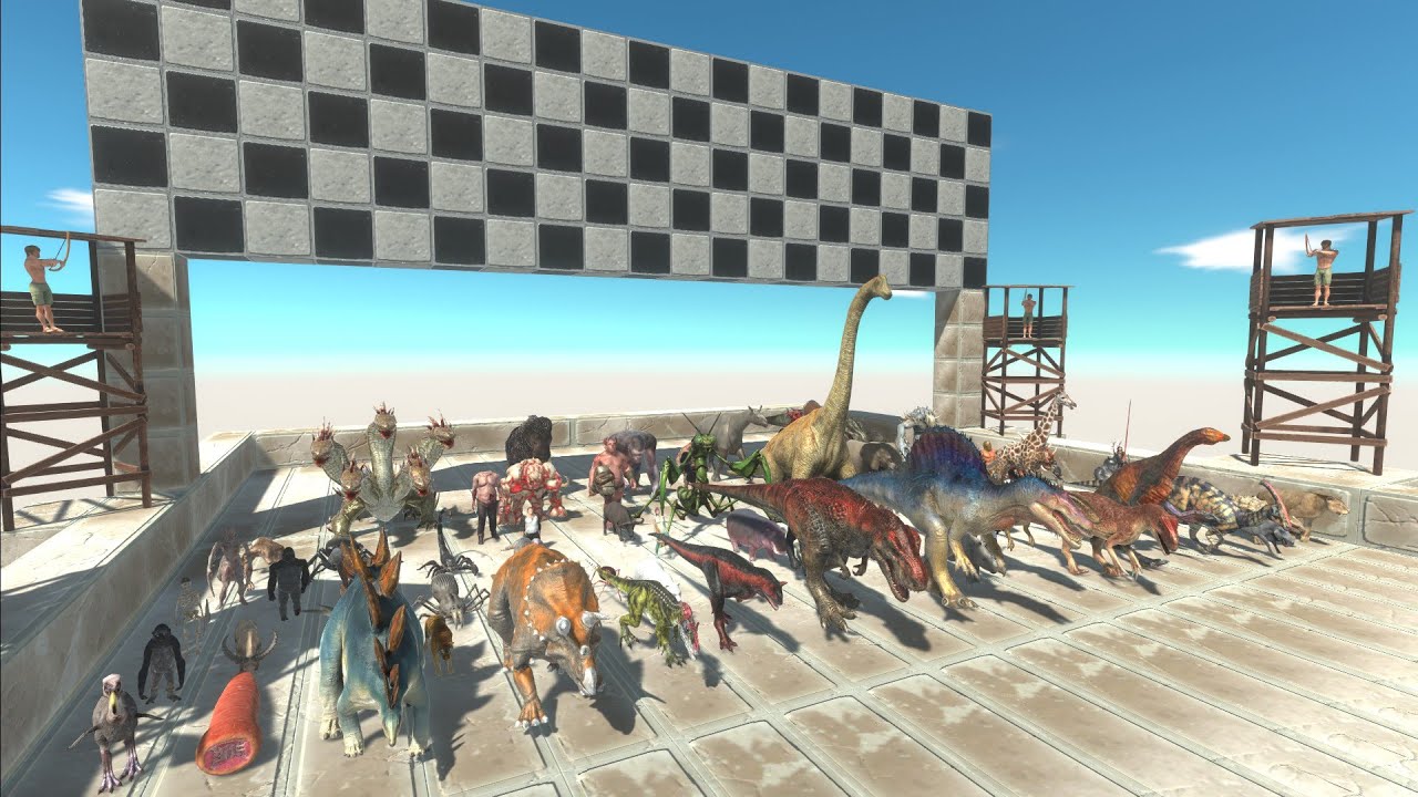 70 Units Speed Race Tower Survival - Animal Revolt Battle Simulator