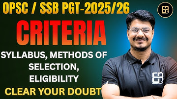 📚 SSB & OPSC PGT 2025/26 Full Details | Eligibility, Syllabus, Selection Process & Marking Criteria