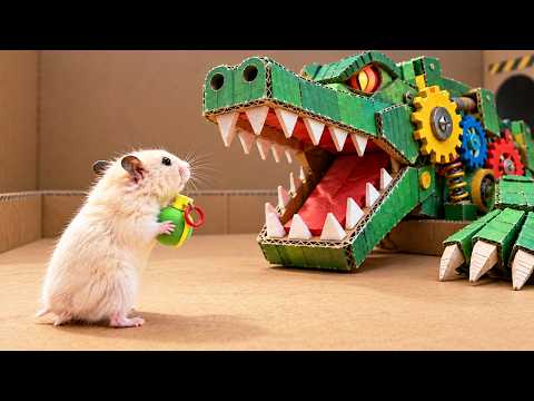 7 Colorful Mazes, 1 Giant Crocodile! 🐹 Hamster Challenge