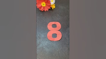 Paper Number Cutting "8" Step by step without template #youtubeshorts #craft #trending #diy #easy